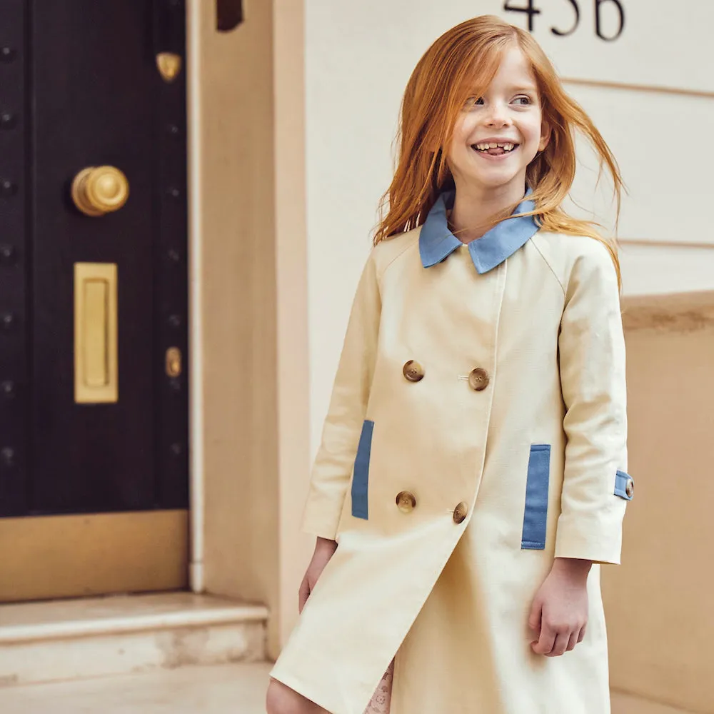 Fulham Girls Bridge Coat - Delft