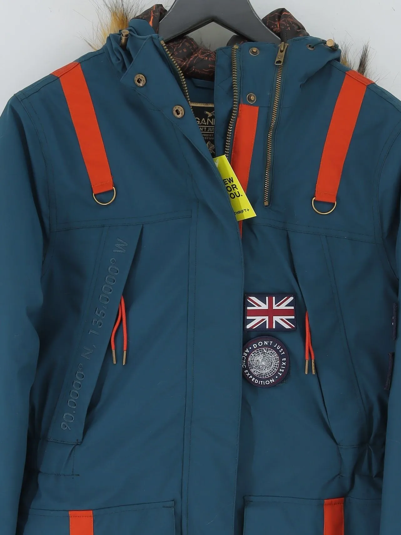 Gandys Women's Coat S Blue Nylon with Polyester