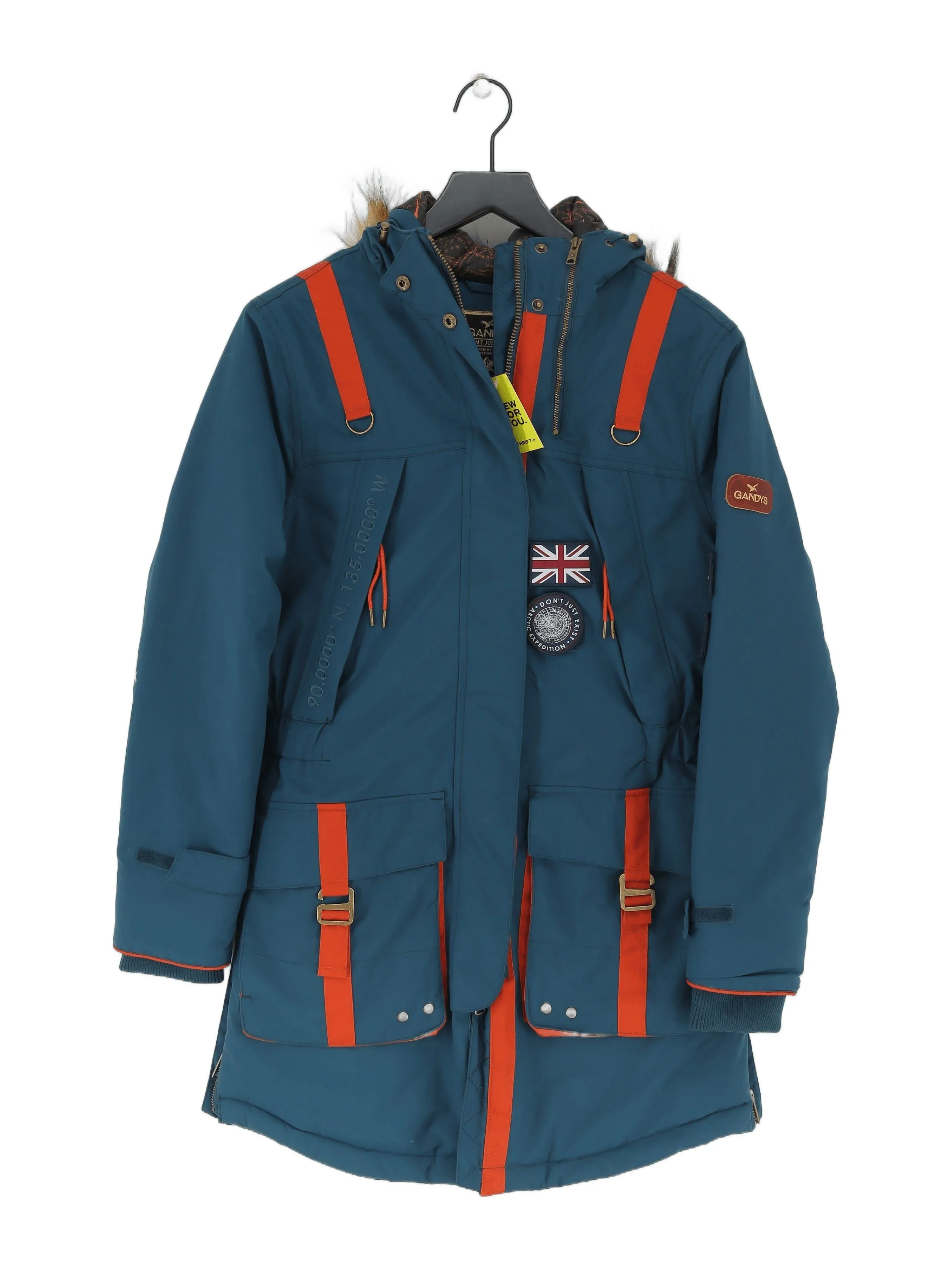 Gandys Women's Coat S Blue Nylon with Polyester