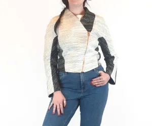 Ginger & Smart grey and cream jackets with copper zip size 12