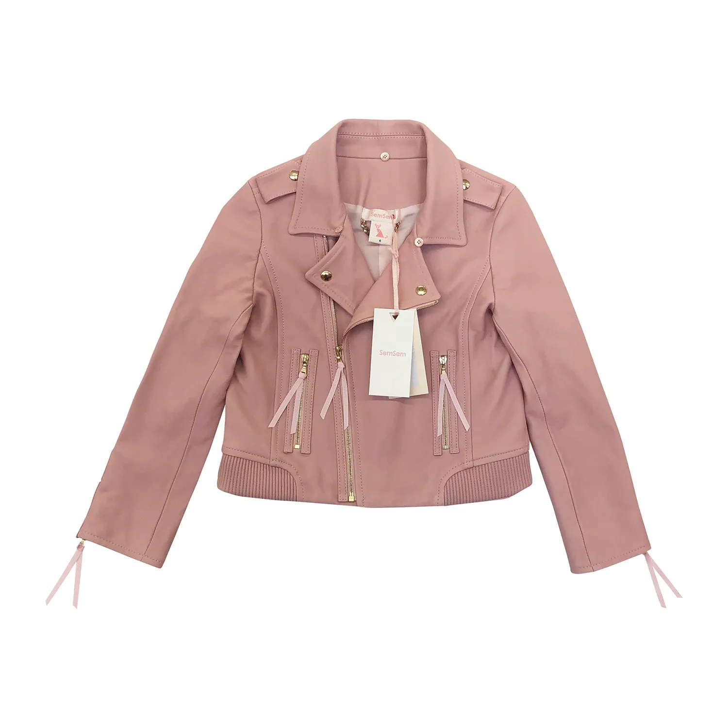 Girls Lara Moto Jacket with Fur