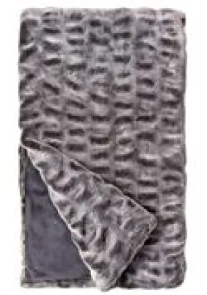 Glacier Faux Mink Couture Throw