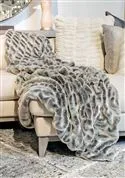 Glacier Faux Mink Couture Throw
