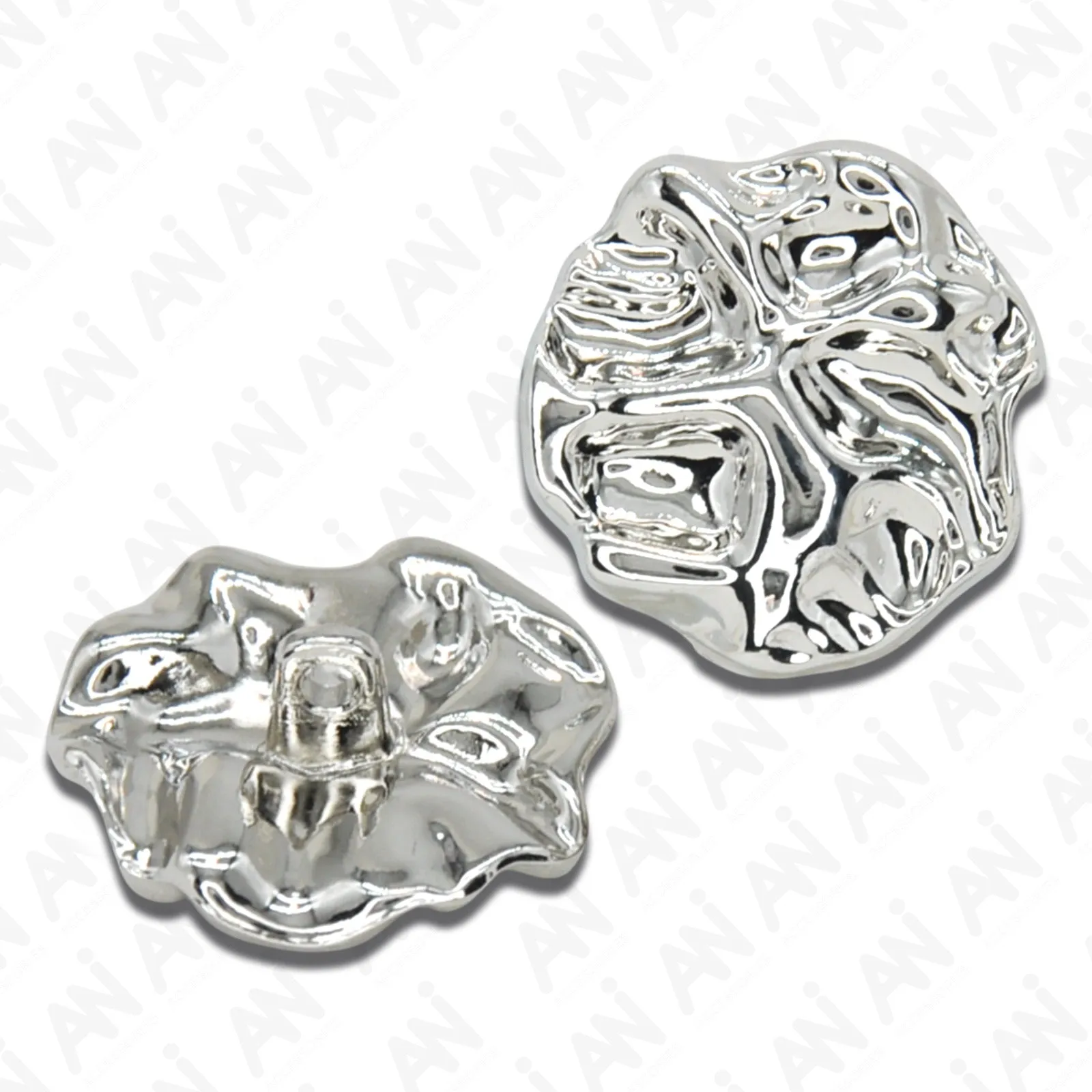 Gold Nugget Metal Shank Button (Pack of 8 Buttons)