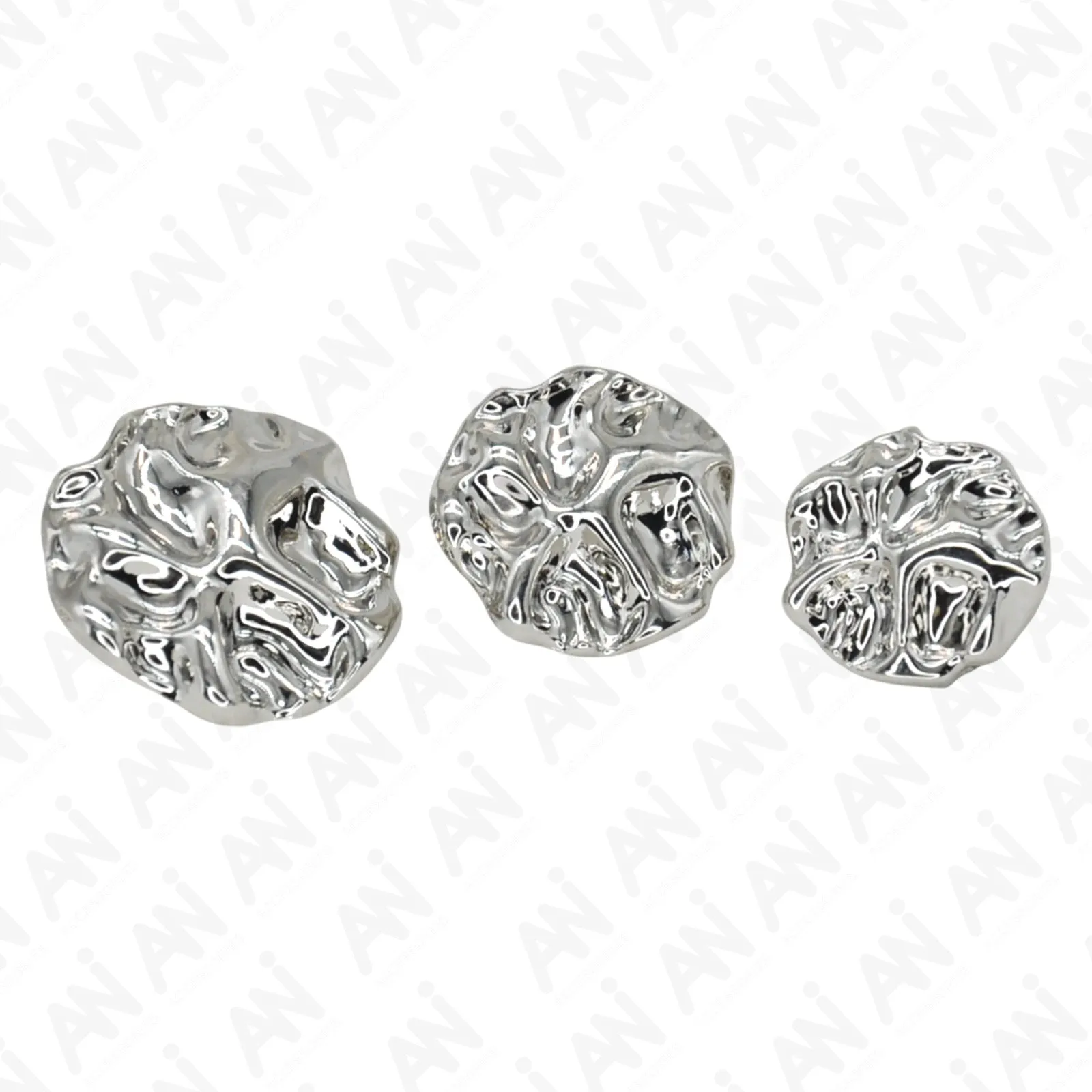 Gold Nugget Metal Shank Button (Pack of 8 Buttons)