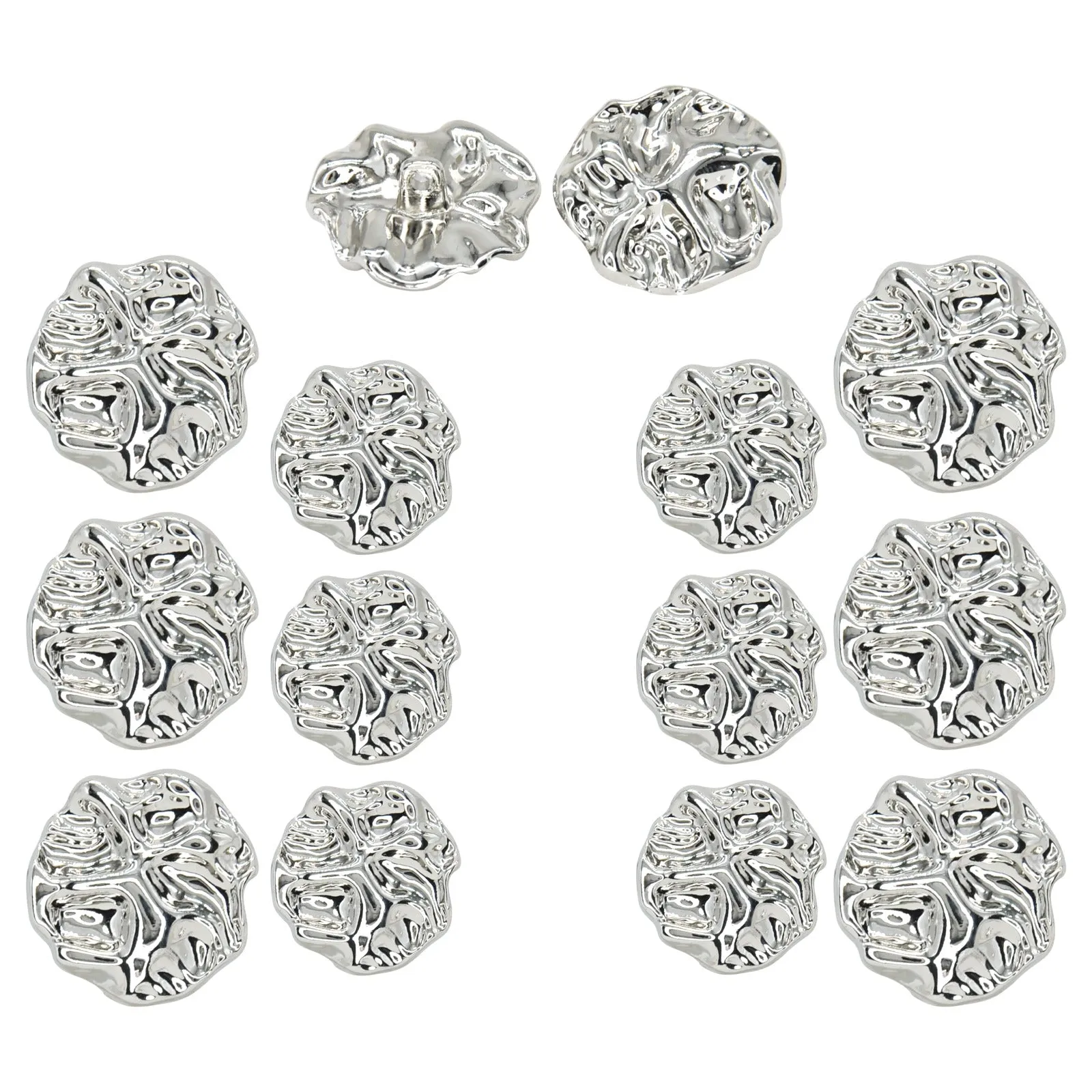 Gold Nugget Metal Shank Button (Pack of 8 Buttons)