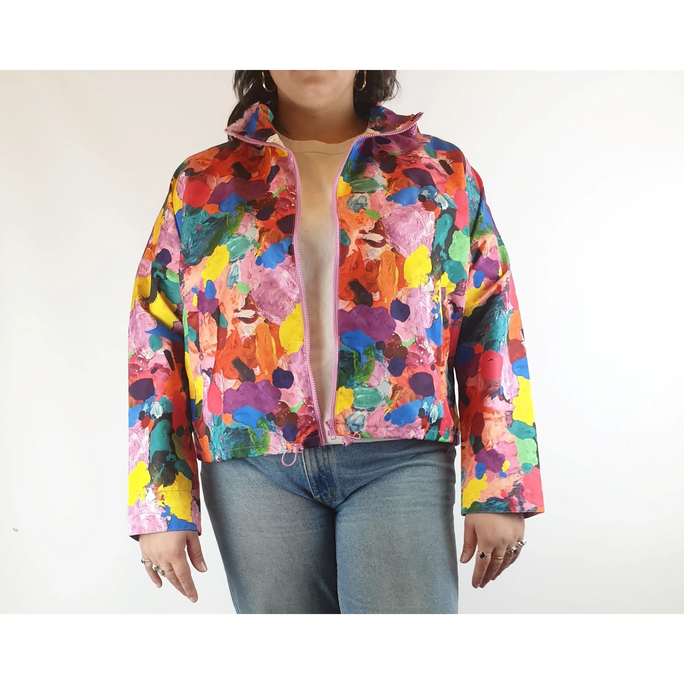 Gorman colourful cropped raincoat size 14