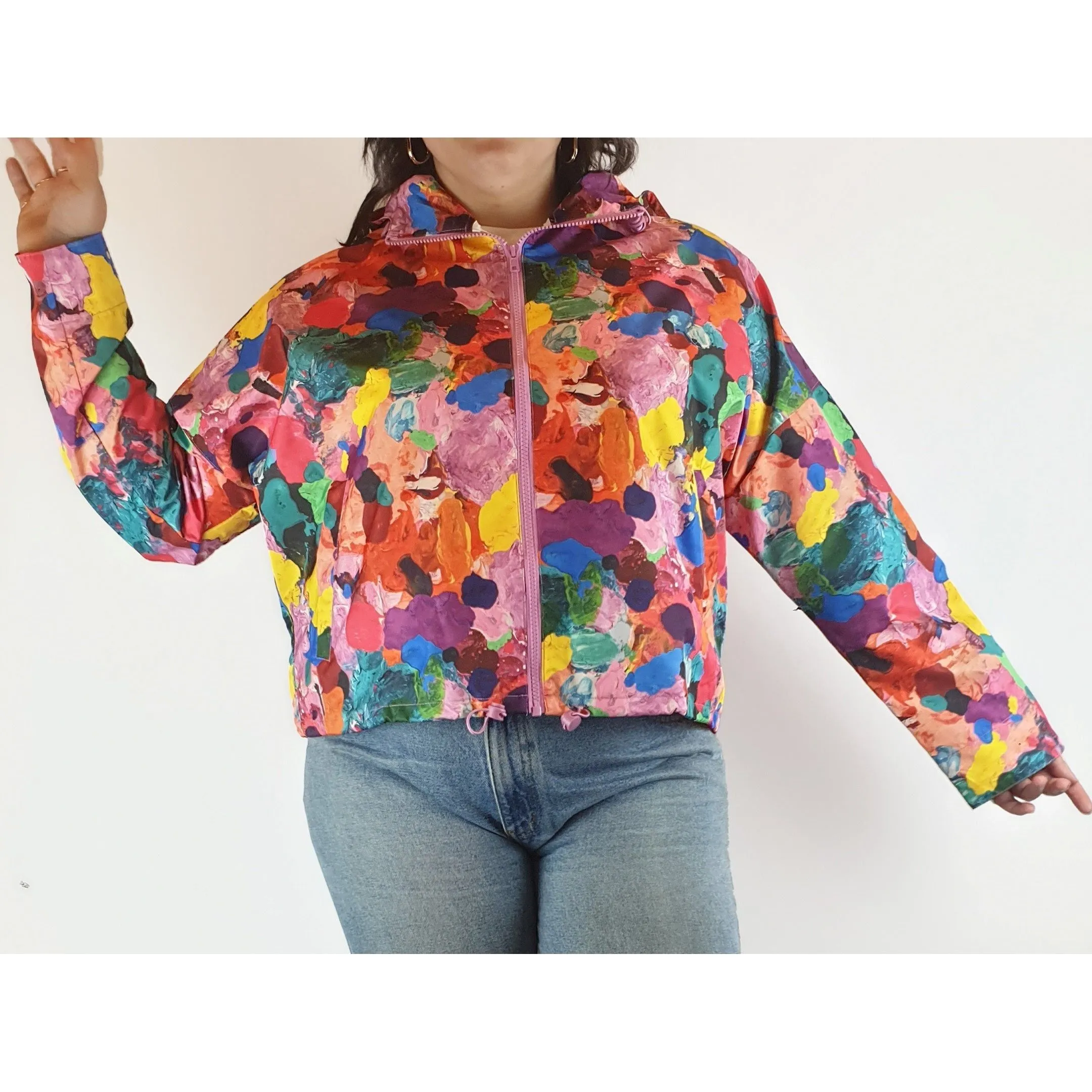 Gorman colourful cropped raincoat size 14