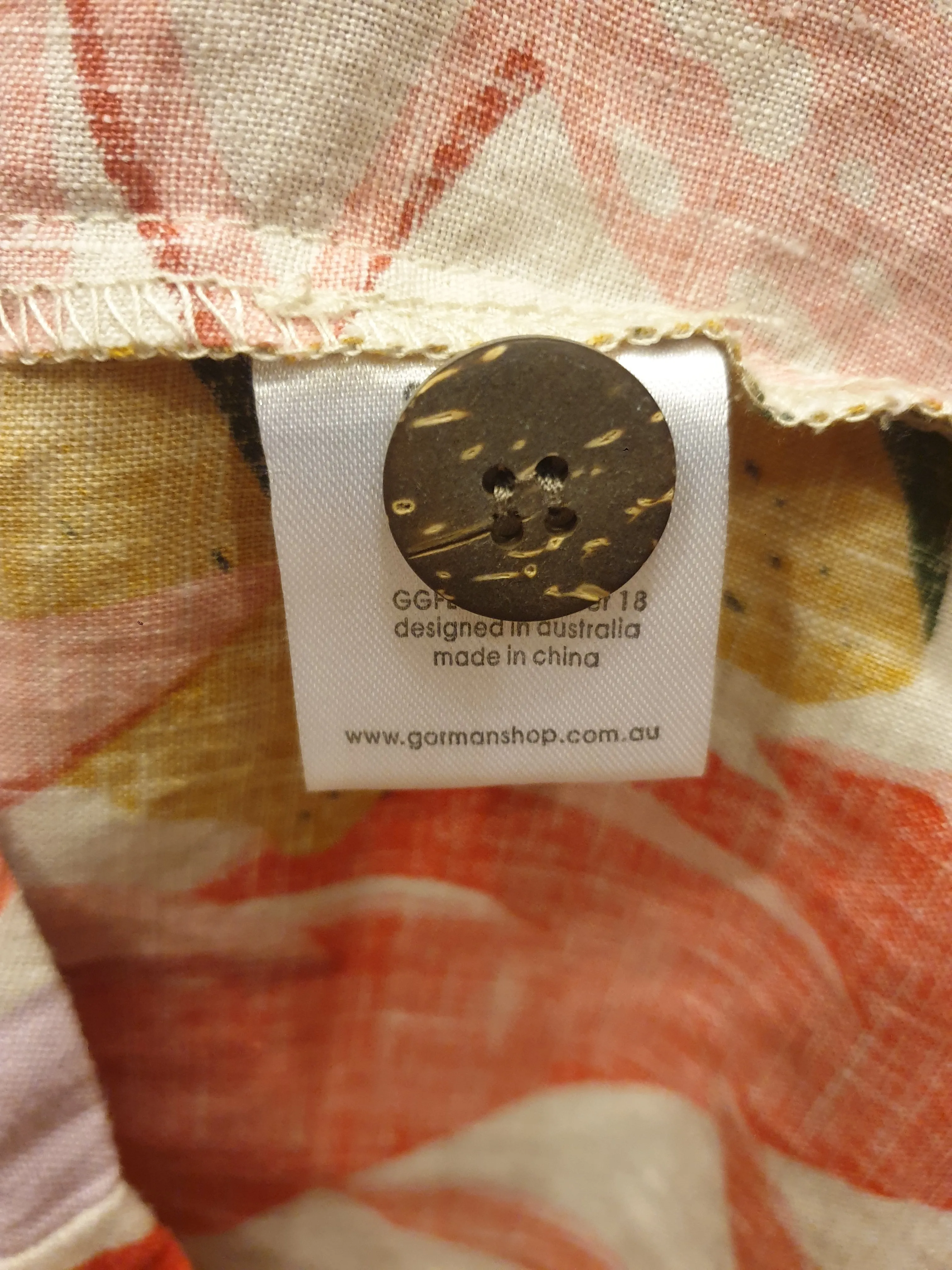 Gorman jungle print 100% linen top size 14