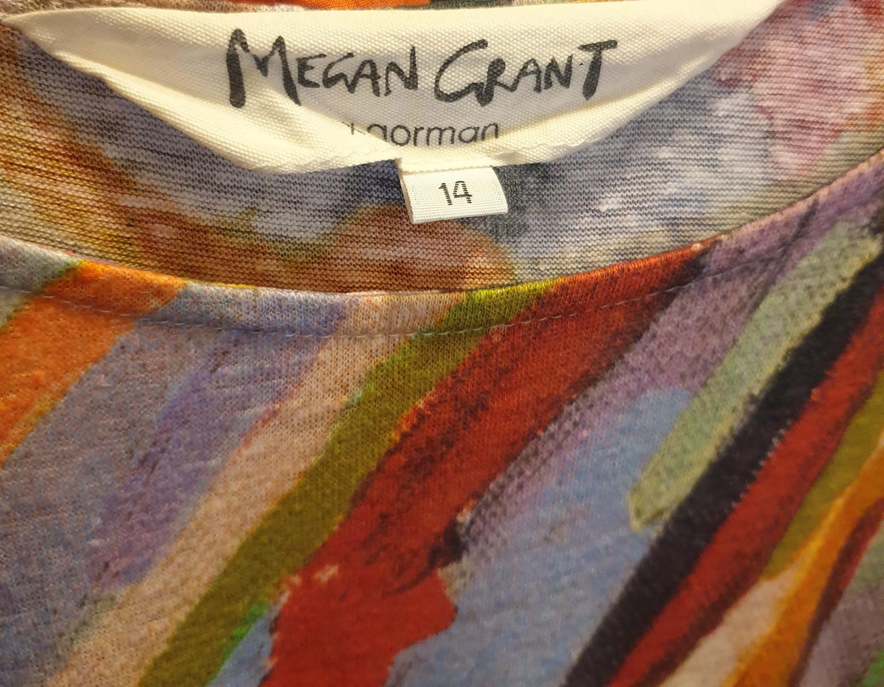 Gorman   Megan Grant unique print tee shirt size 14
