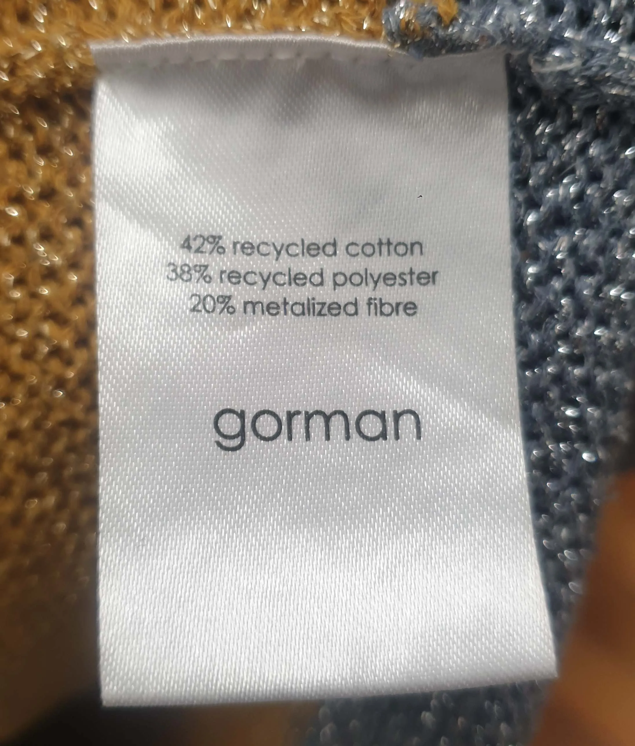 Gorman striped colourful metallic knit jumper size 14