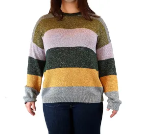 Gorman striped colourful metallic knit jumper size 14