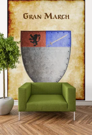 Gran March Heraldry of Greyhawk Anna Meyer Cartography Canvas Art Print