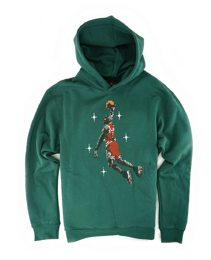 Graphic Fleece Hoodie Noble Green