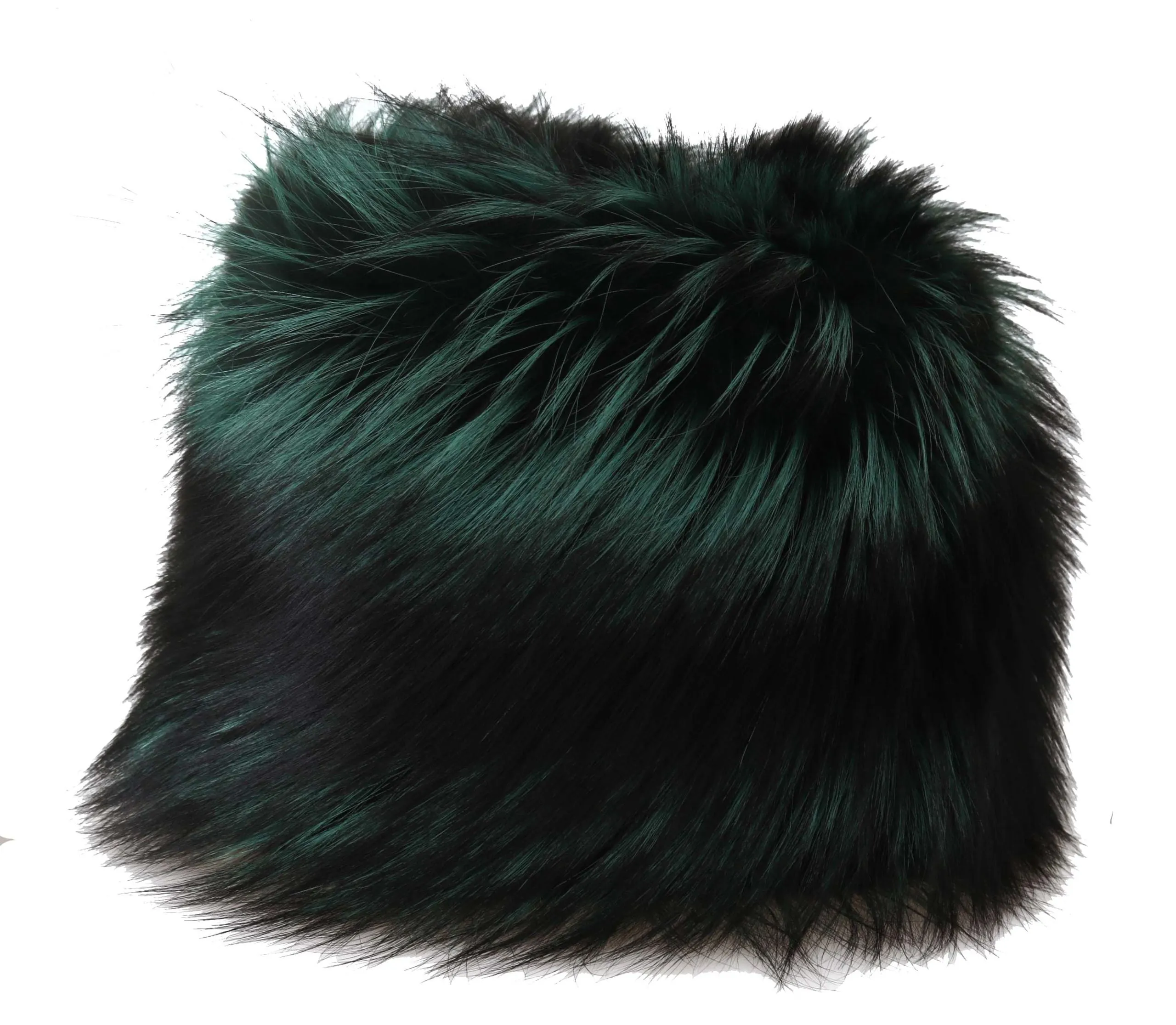 Green Black Silver Fox Fur Russian Cossack Winter Warm Cap