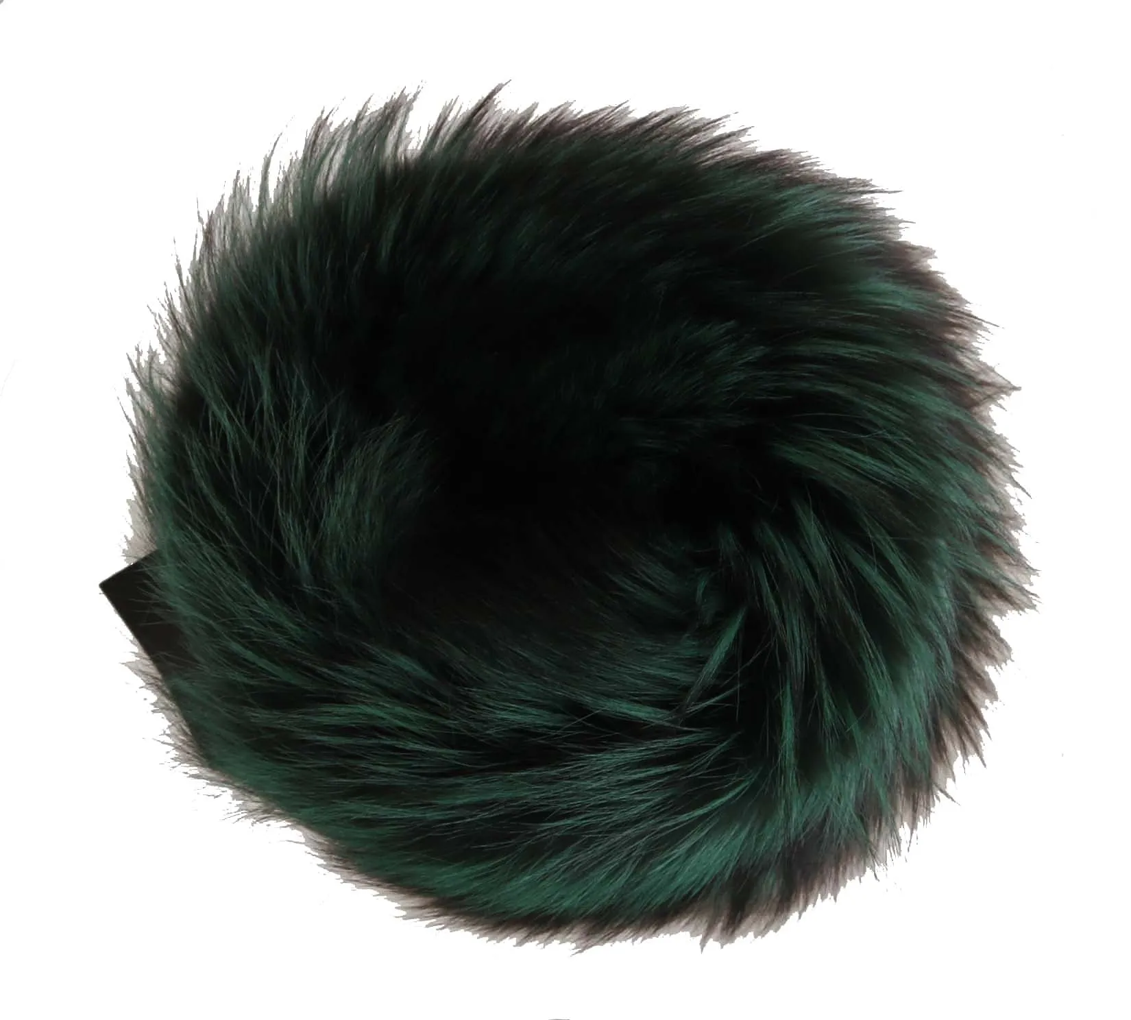 Green Black Silver Fox Fur Russian Cossack Winter Warm Cap