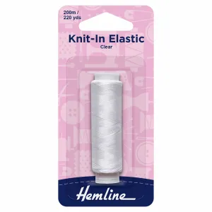 Hemline Knit-In Elastic - Clear