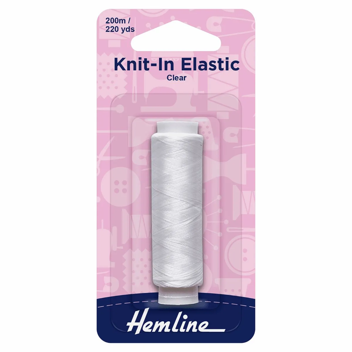 Hemline Knit-In Elastic - Clear