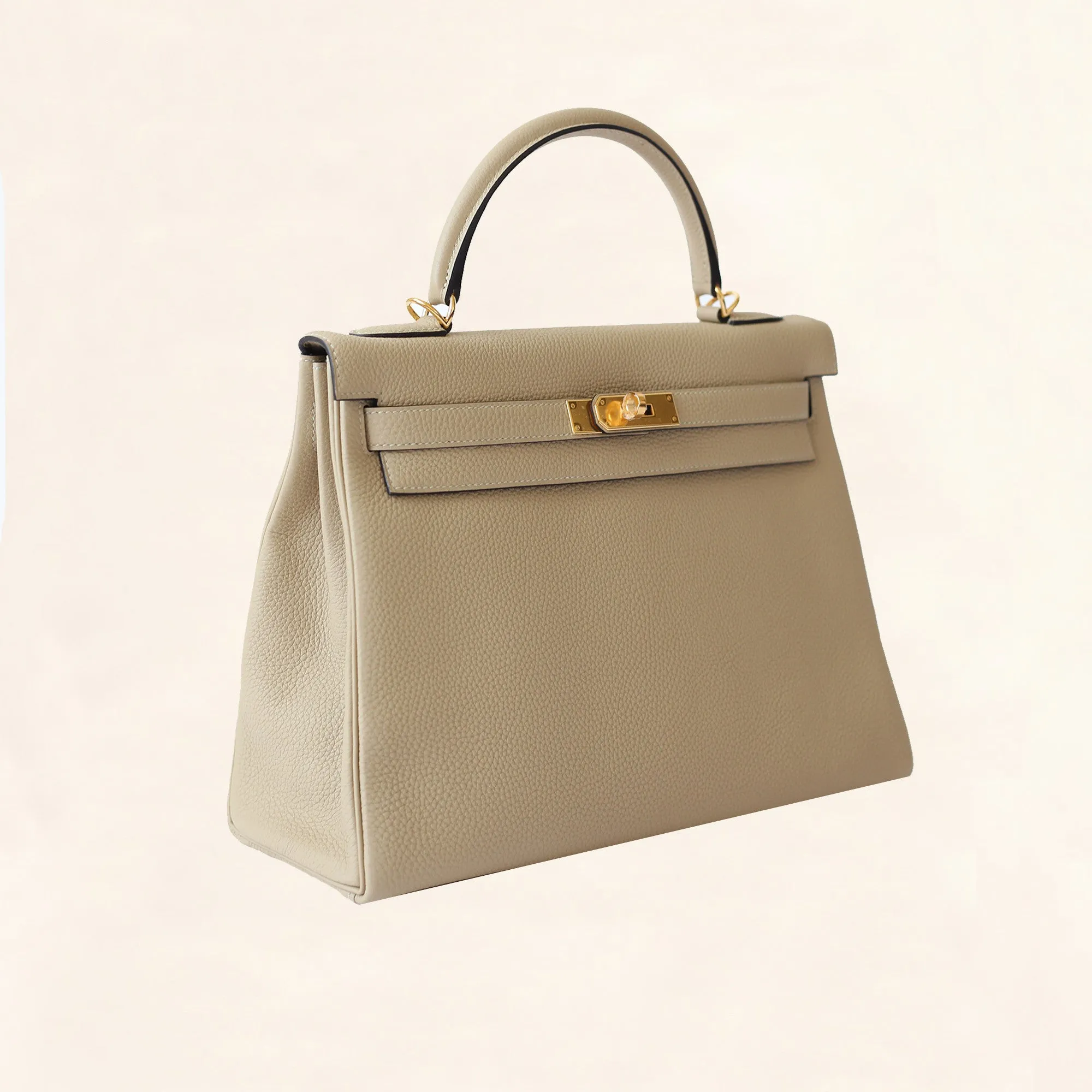 Hermès | Trench Togo Retourne Kelly - Gold Hardware | 32