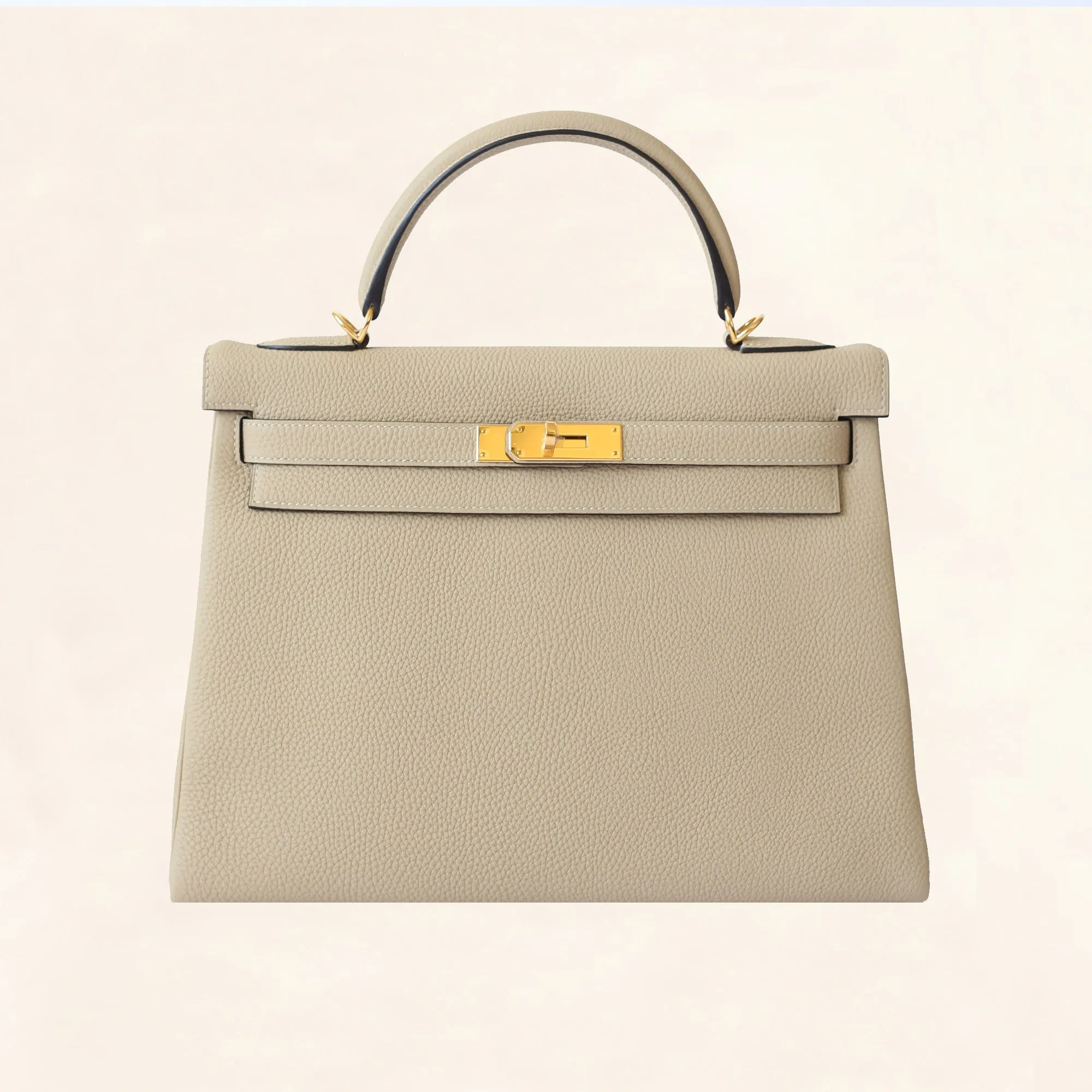 Hermès | Trench Togo Retourne Kelly - Gold Hardware | 32