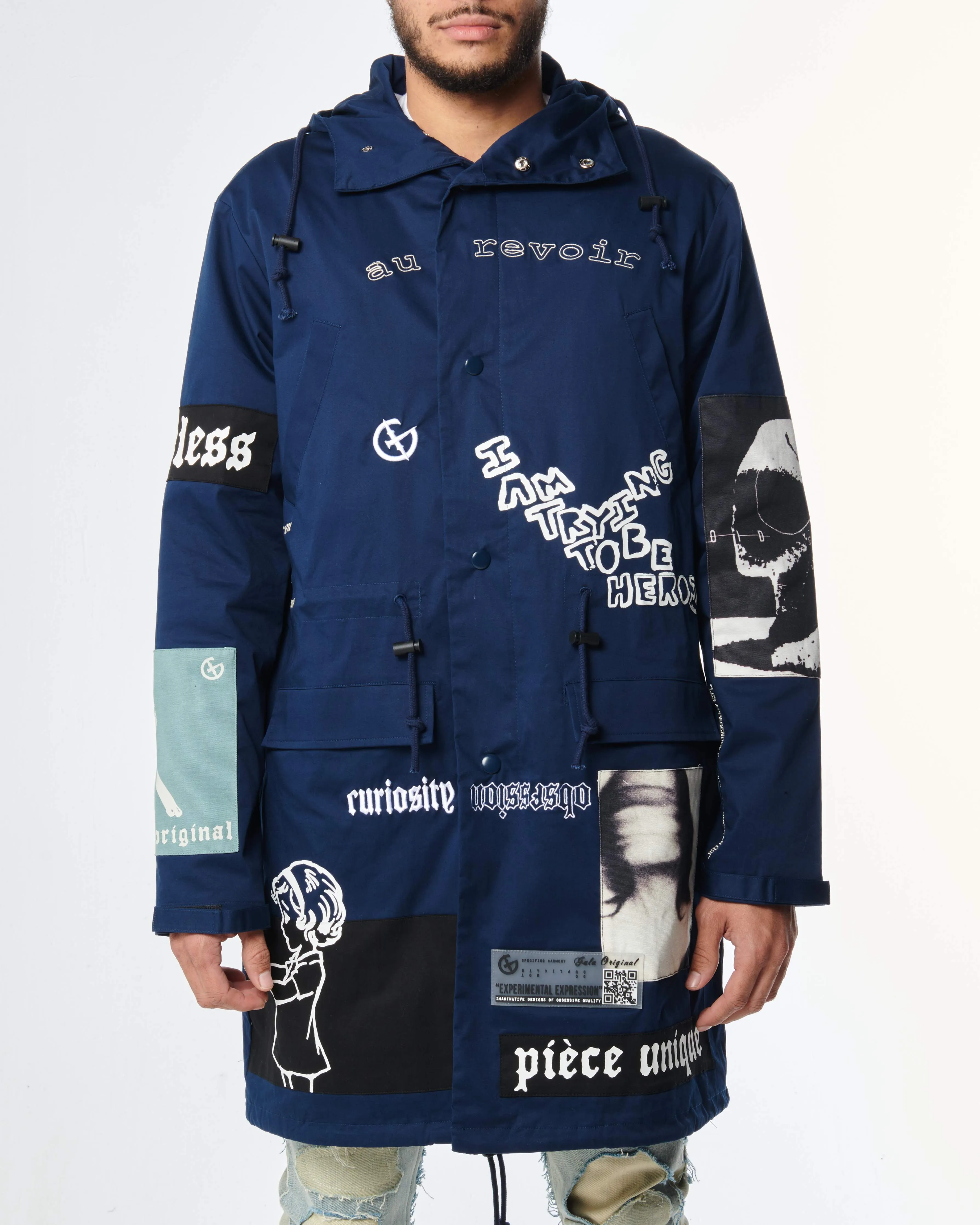 HEROIC TRENCH COAT (NAVY)