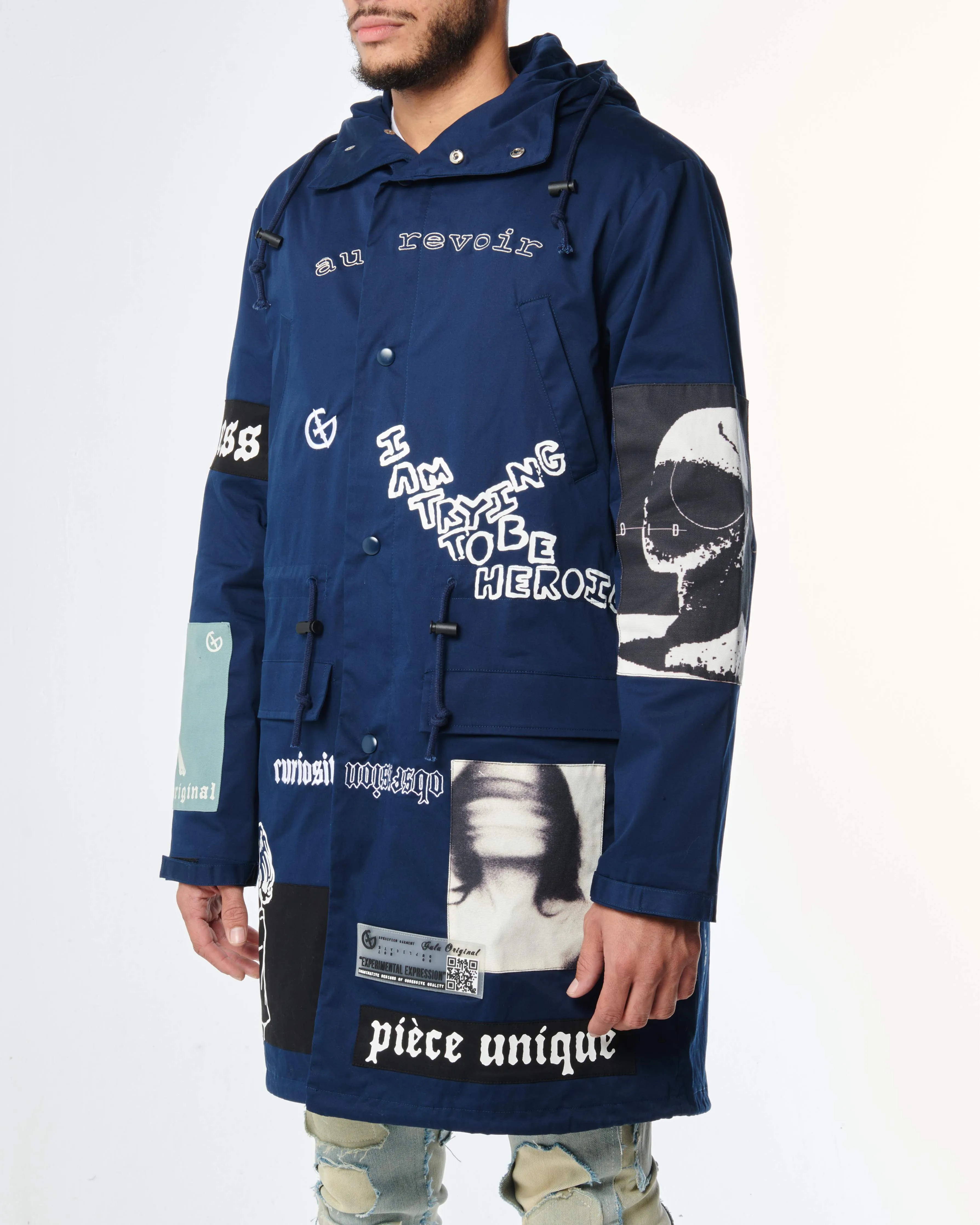HEROIC TRENCH COAT (NAVY)