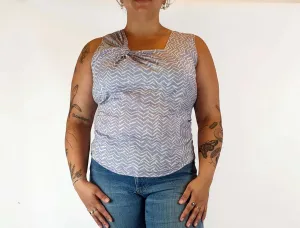 Hi There by Karen Walker purple print top size 14