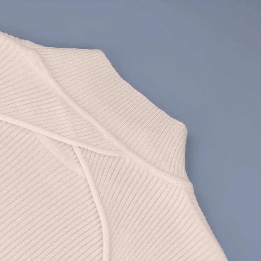 High Collar Bow Knot Backless Knit Sweaters