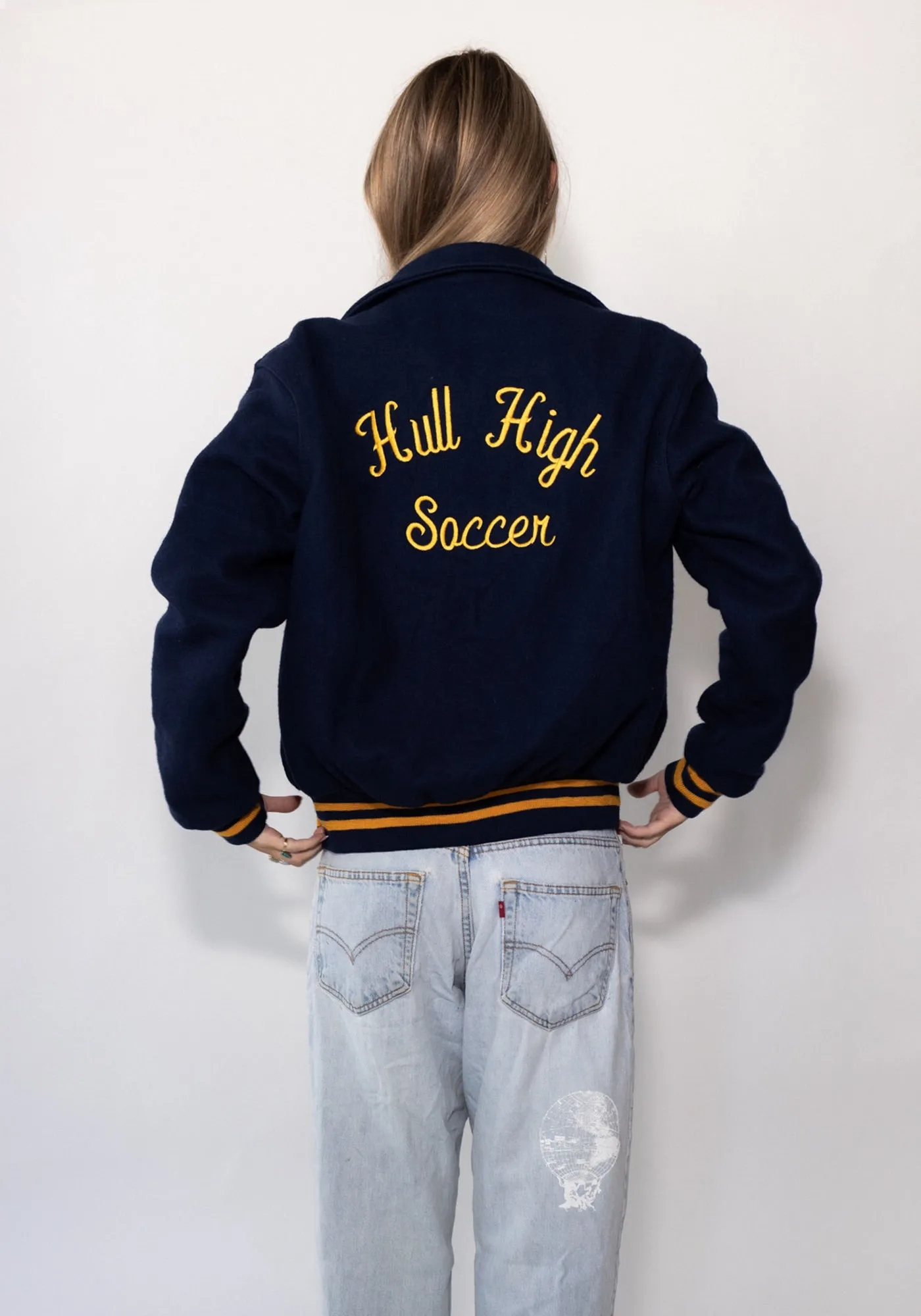 Hull High Navy Varsity Jacket