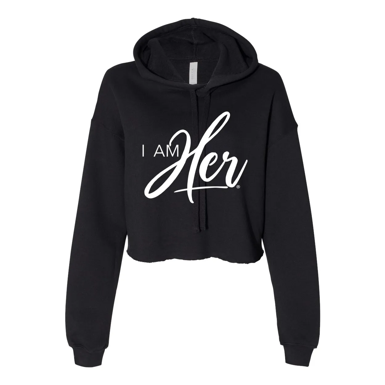I AM HER Signature Women's Cropped Fleece Hoodie