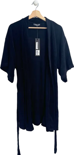 I.AM.GIA Black Send Nudes Kimono Robe One Size