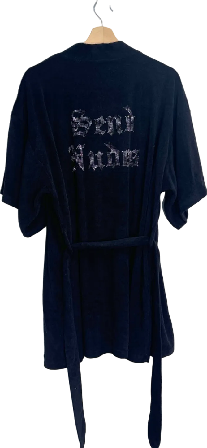 I.AM.GIA Black Send Nudes Kimono Robe One Size