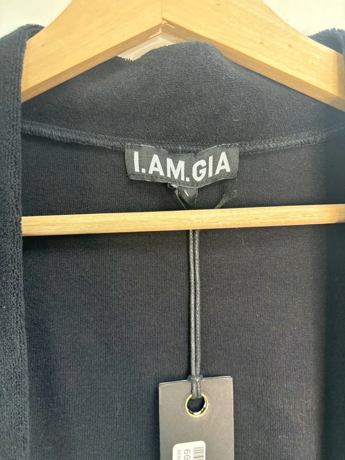 I.AM.GIA Black Send Nudes Kimono Robe One Size
