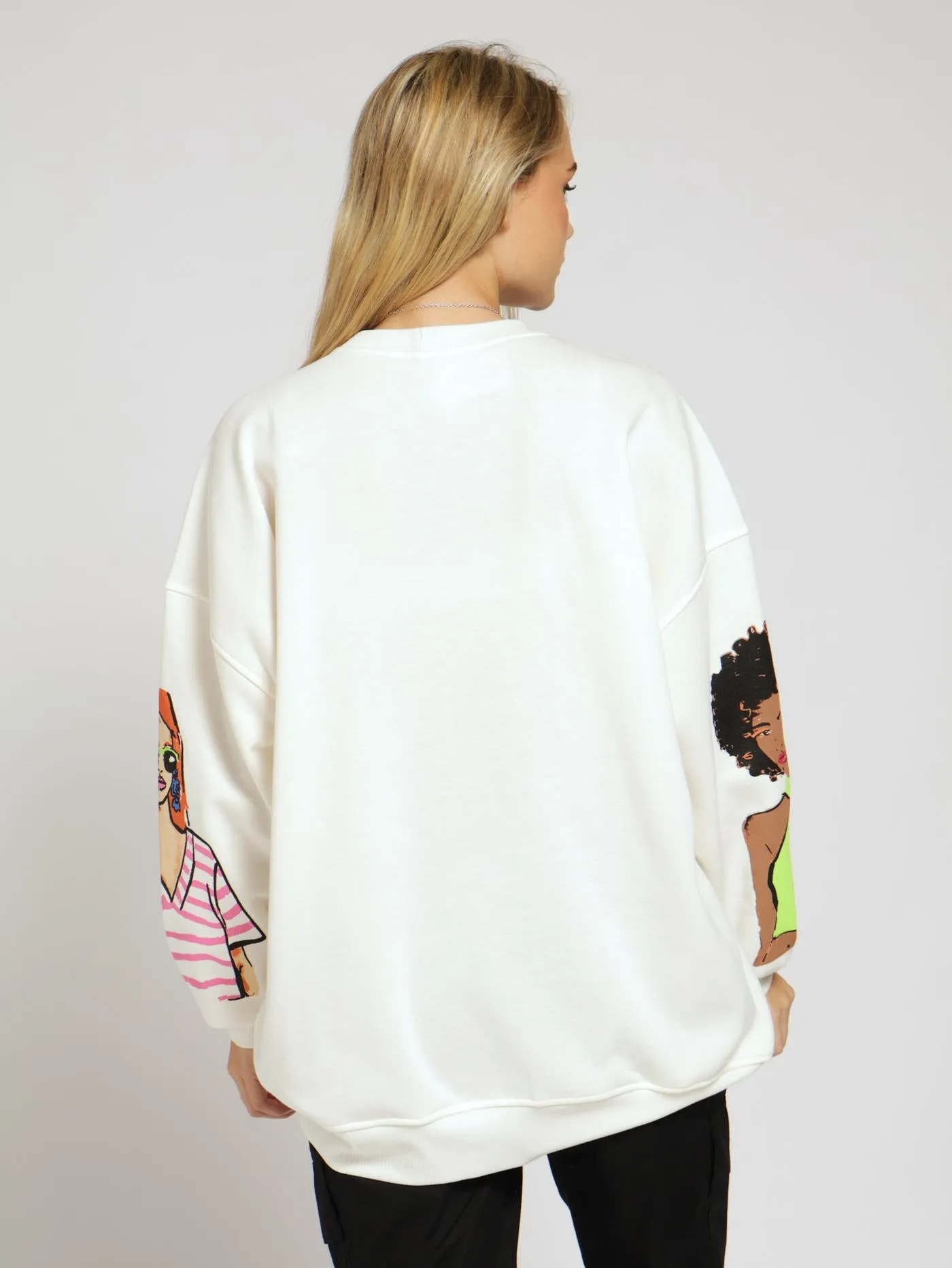Icon Crew Fleece Top - Off White
