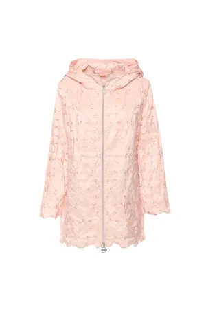 Italian Eyelet Jacket in Light Pink