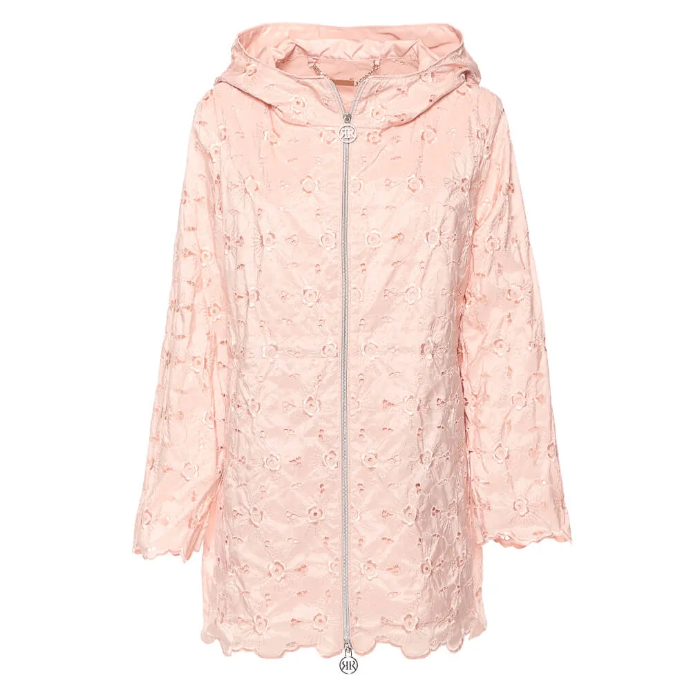 Italian Eyelet Jacket in Light Pink