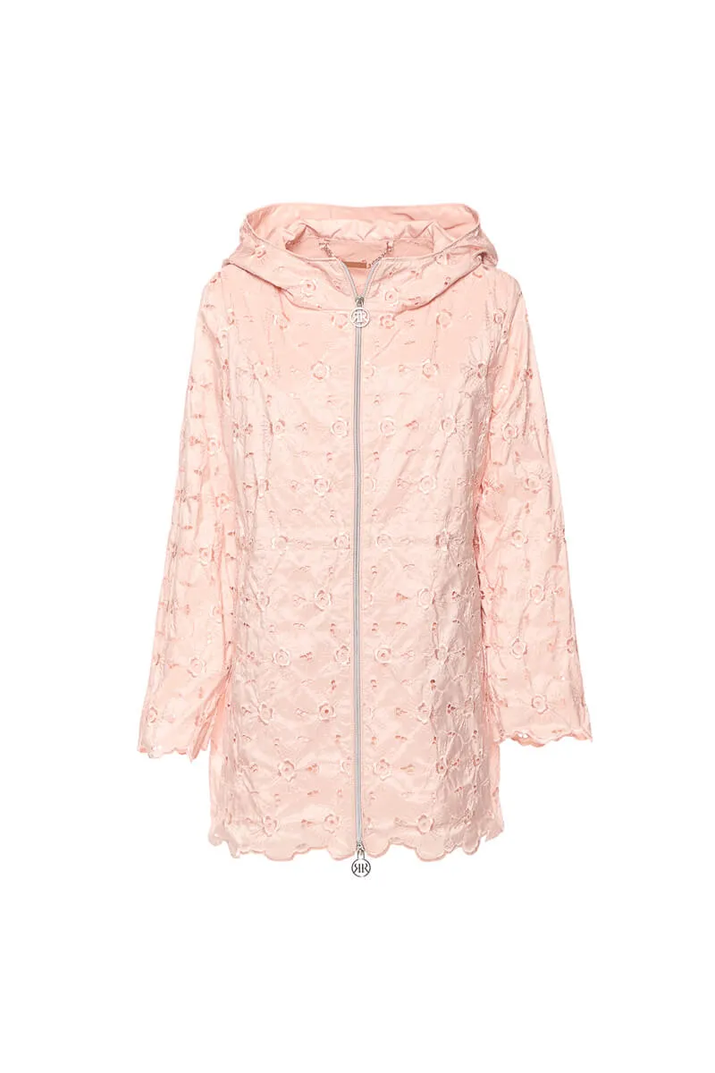 Italian Eyelet Jacket in Light Pink