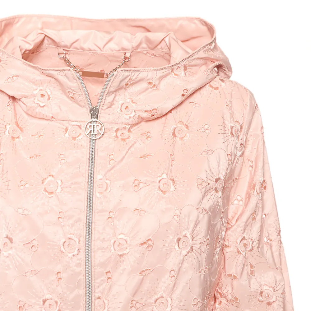 Italian Eyelet Jacket in Light Pink