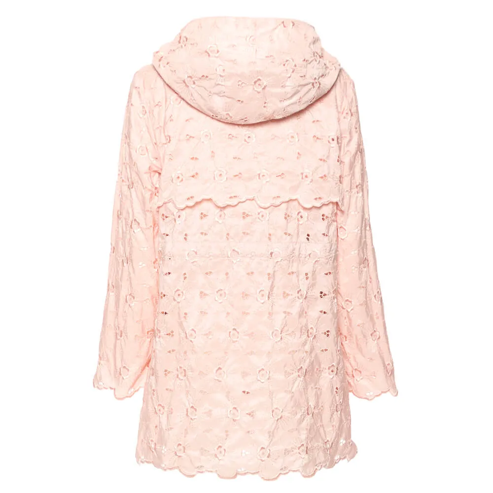 Italian Eyelet Jacket in Light Pink