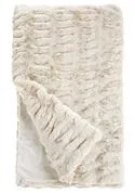 Ivory Faux Mink Couture Throw