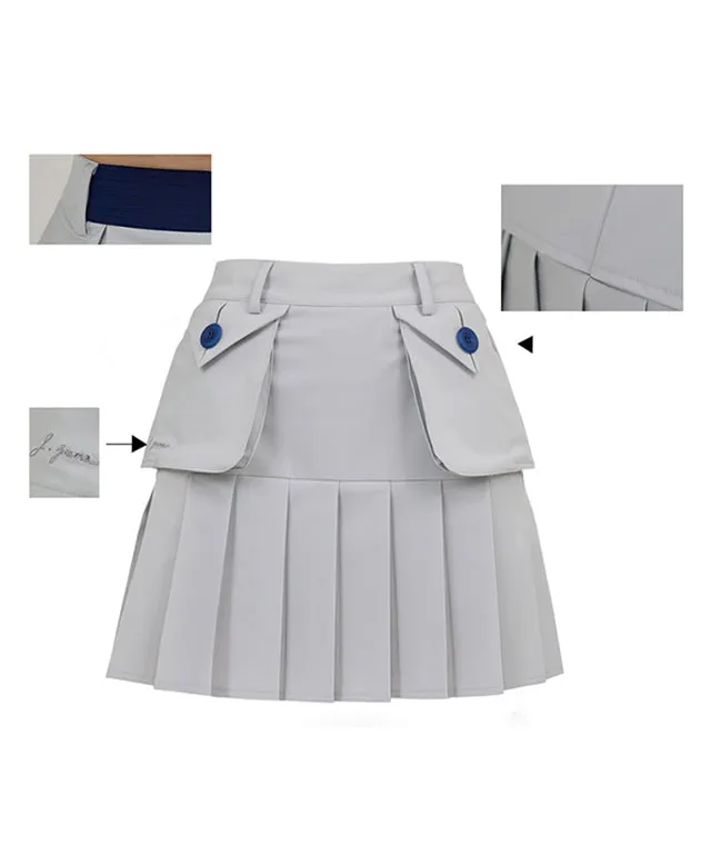 J.Jane Big Pocket Trench Skirt - Gray