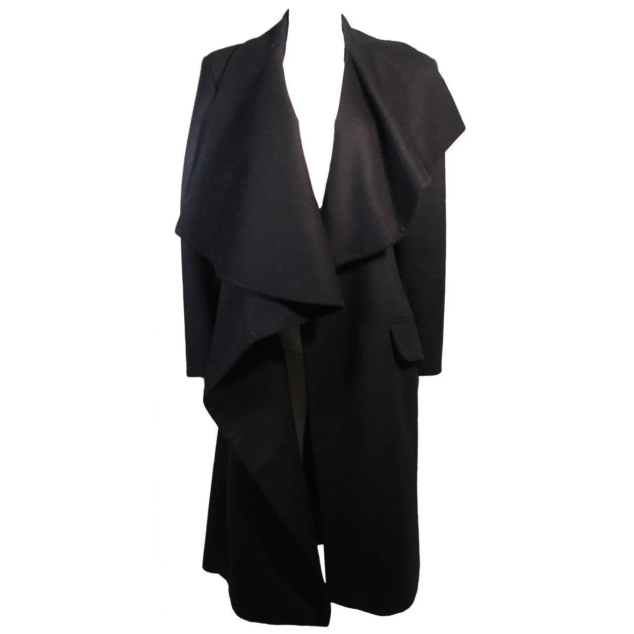 JOHN GALLIANO Over-Sized Asymmetrical Collar Coat Size 42