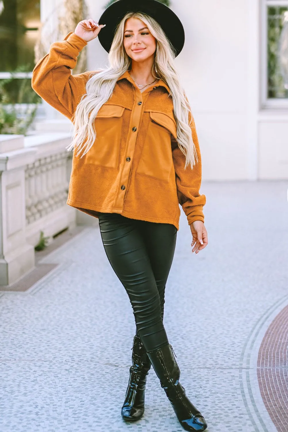 KaleaBoutique Flap Pocket Buttoned Jacket