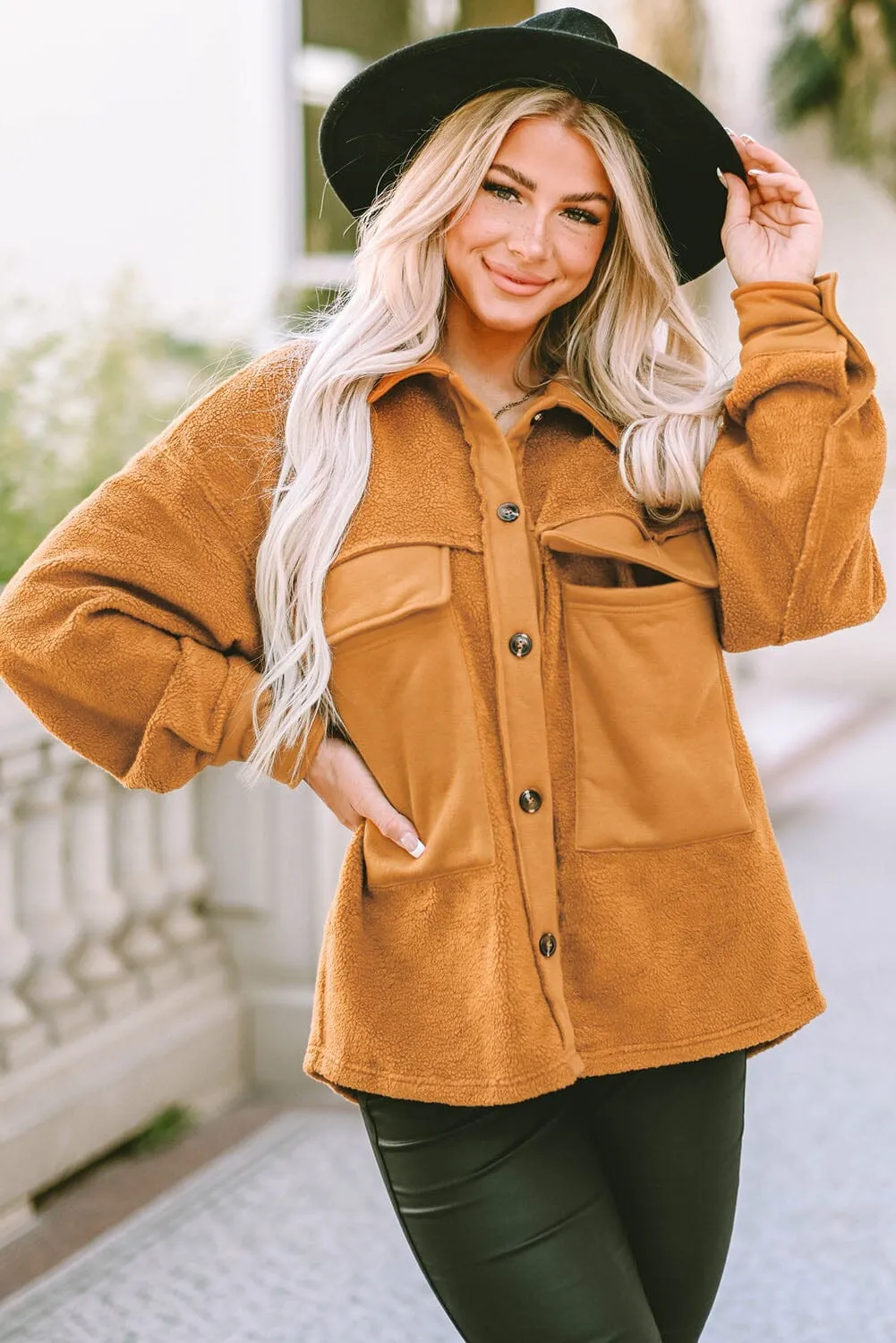 KaleaBoutique Flap Pocket Buttoned Jacket