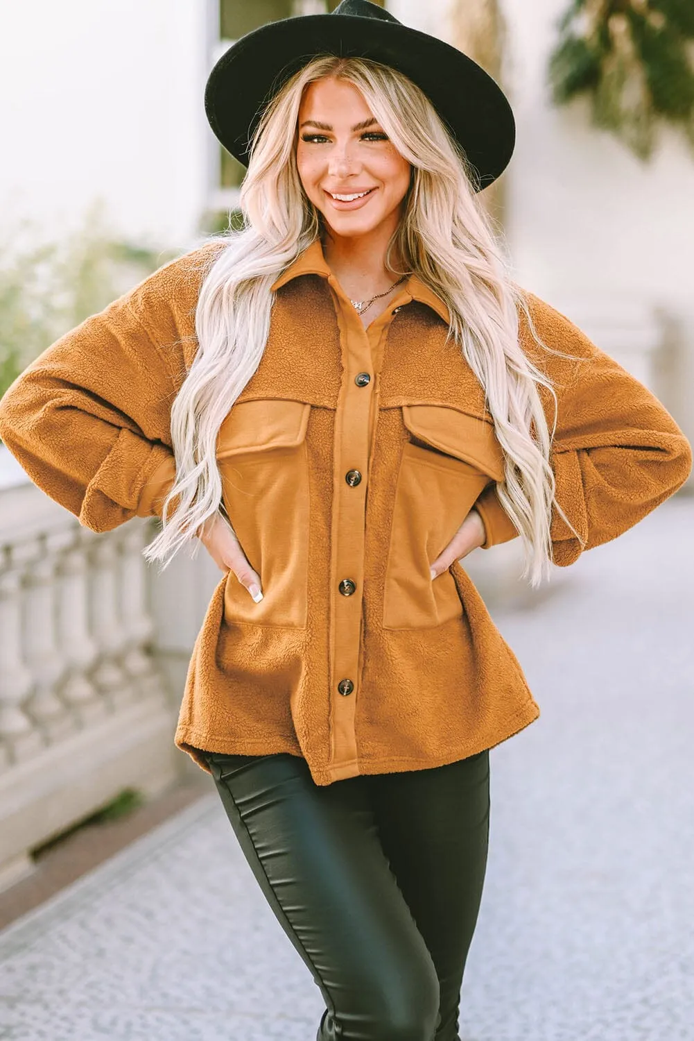 KaleaBoutique Flap Pocket Buttoned Jacket