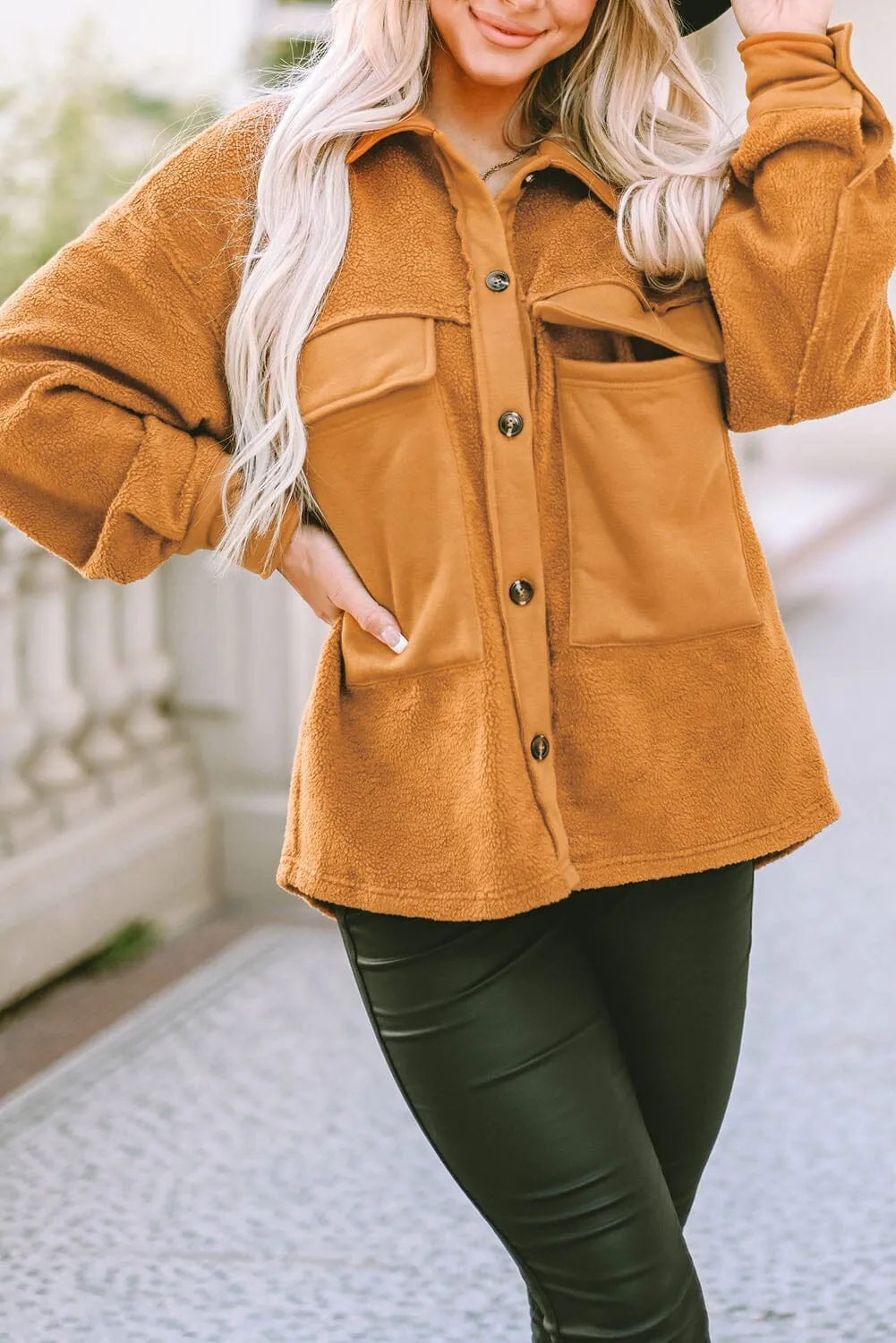 KaleaBoutique Flap Pocket Buttoned Jacket