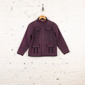 Kids Barbour Liberty Print Rose Utility Wax Jacket - Purple - Kids XL