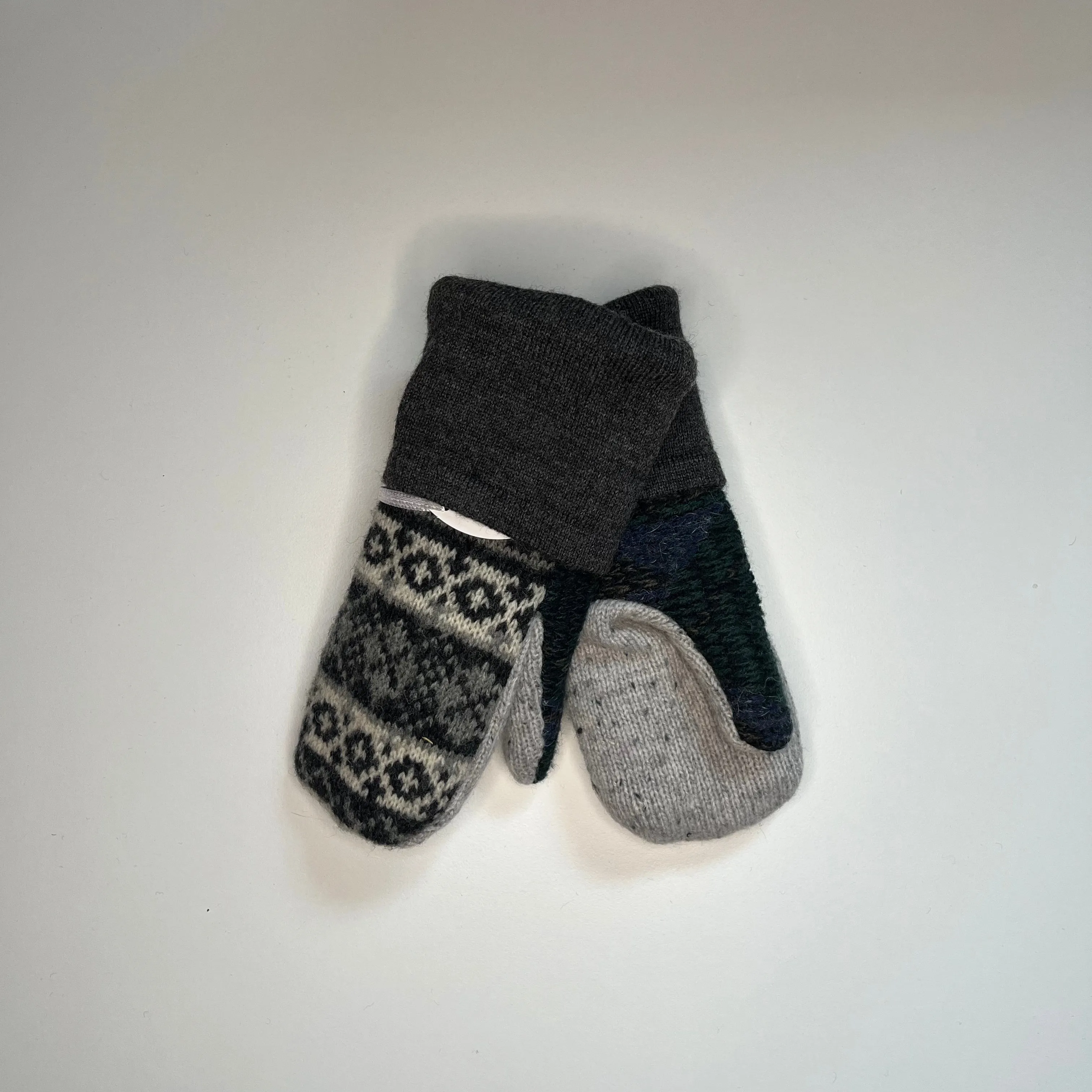 Kids Mittens S/M - Black & Grey - 289