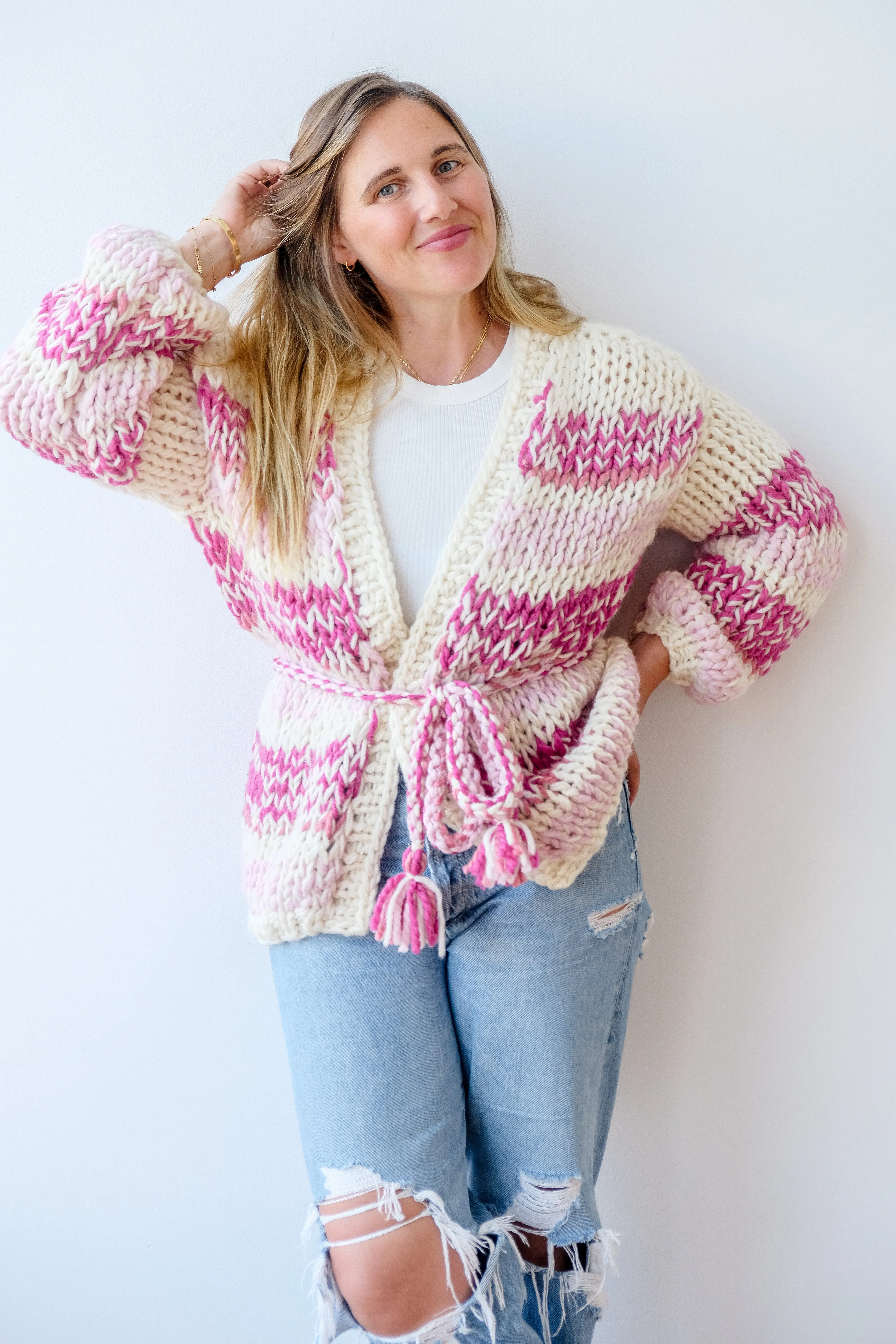 Kismet Cardigan in Pink