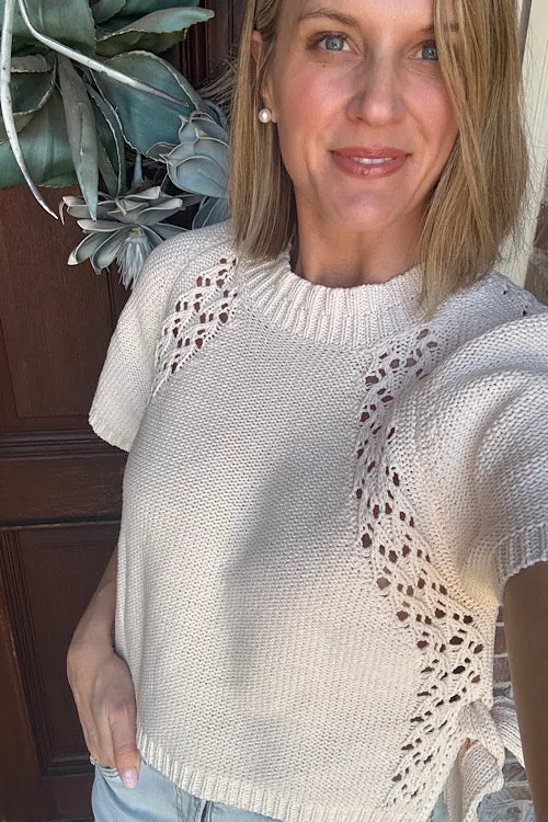 Knit Side Tie Sweater